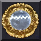 D29. Small decorative mirror. Made in Italy. 4”w - $48 
